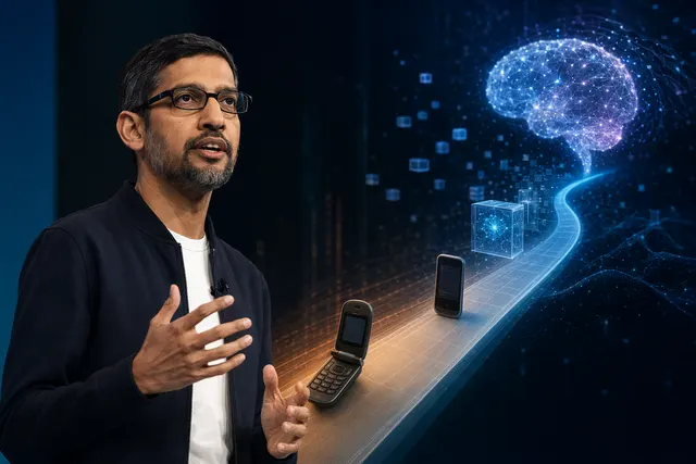 Concept illustration of the agentic Gemini era with autonomous AI assistants and multimodal tools