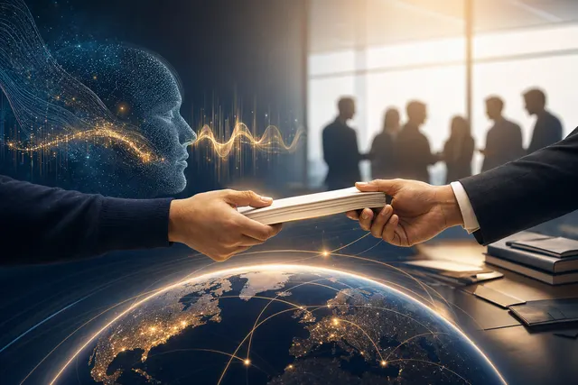 AI-generated editorial illustration for ElevenLabs’ employee tender offer and $22 billion valuation