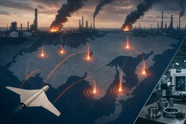 What did Ukraine report about its September 2026 strikes on six Russian oil refineries and the Iskra weapons components plant—including the