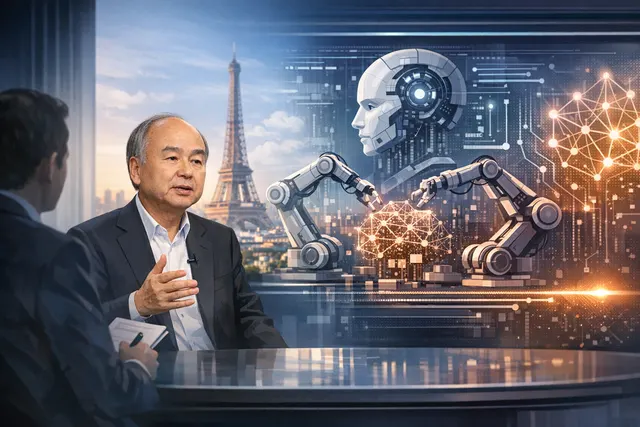 SoftBank CEO Masayoshi Son speaking about AI-designed OpenAI models and accelerated superintelligence timeline