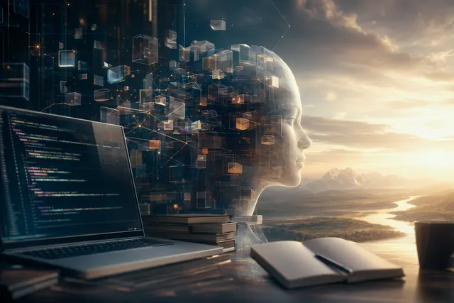 AI-generated editorial illustration for a Claude Opus 4.7 model explainer