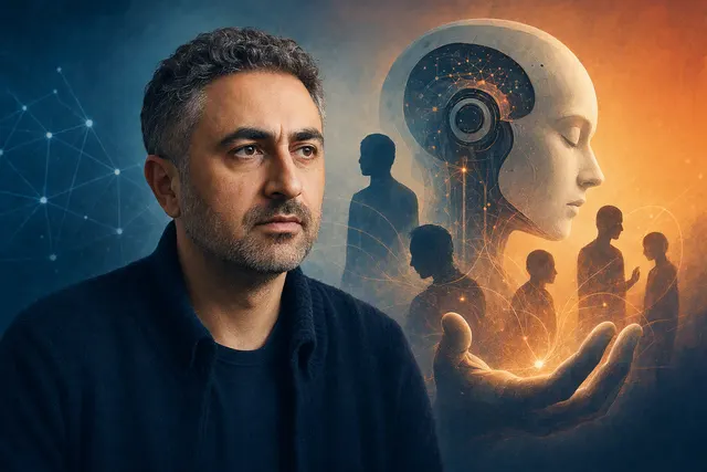 Illustration representing the debate over AI consciousness, model welfare and human control
