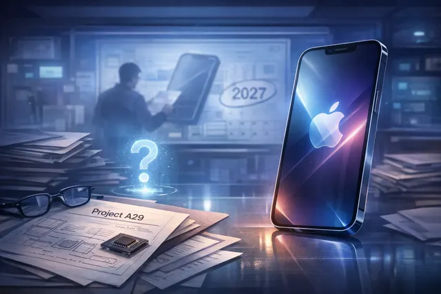 Conceptual render of the iPhone Air 2 featuring a slim profile and dual-camera system.