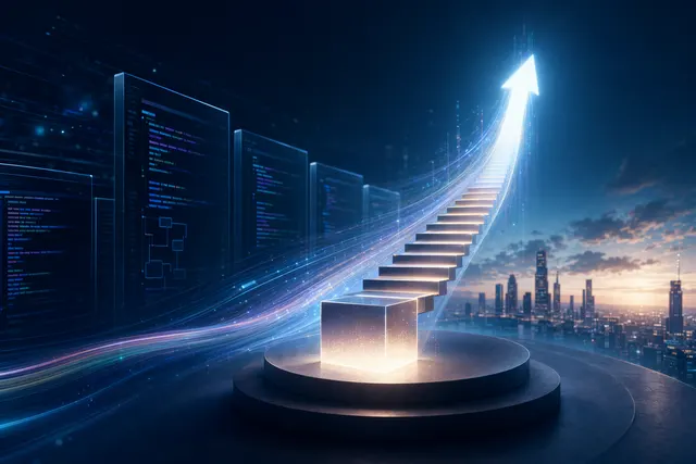 Concept illustration of AI coding agents assisting developers across enterprise software workflows