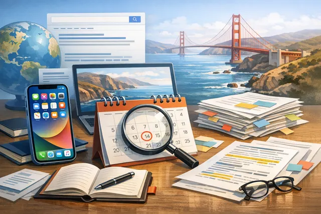 Editorial illustration representing Apple iOS 27 and macOS Golden Gate public beta release timeline and features