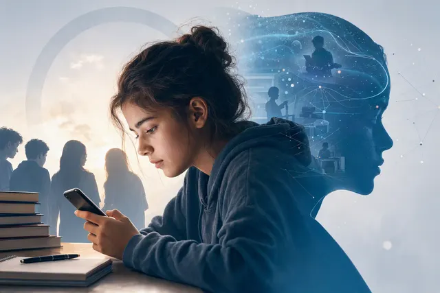 Illustrative image representing teen use of ChatGPT and online safety.