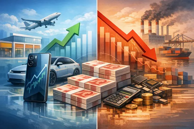 Editorial illustration of Xiaomi’s Q2 2026 earnings, combining a premium smartphone, electric vehicle and AI circuitry