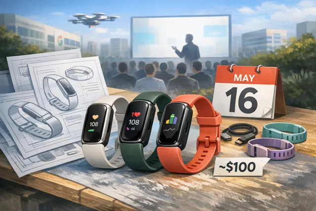 What did Google announce regarding the Fitbit Air's design files, what are the key details about the device itself (including its launch dat