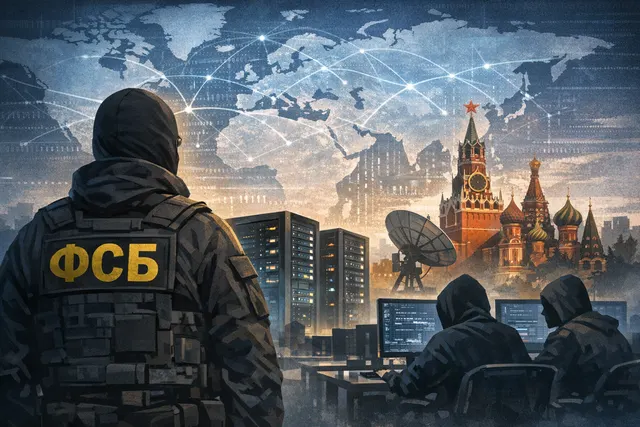What are the key details and broader context of Russia's FSB accusing U.S.-based web infrastructure companies Cloudflare and Fastly of aidin
