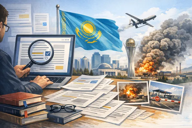 Map of the Omsk region in Russia bordering Kazakhstan, illustrating the geographic proximity that sparked allegations about Ukrainian drone launch sites.