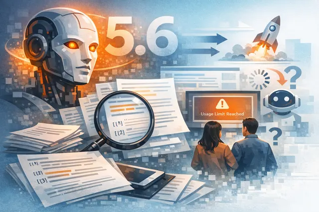 Editorial hero image for GPT-5.6 Sol launch article showing an abstract AI model visualization
