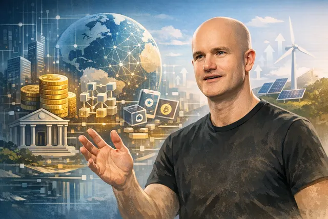 Abstract illustration of a global financial system transitioning onto blockchain rails, with interconnected nodes and digital assets.