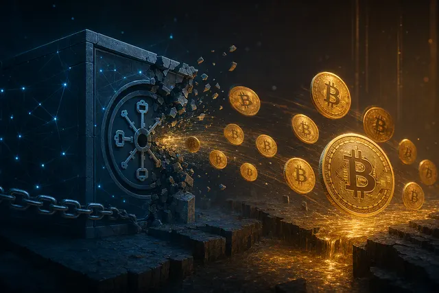 Illustration of a Bitcoin bridge security incident involving Liquid Network and L-BTC peg-outs