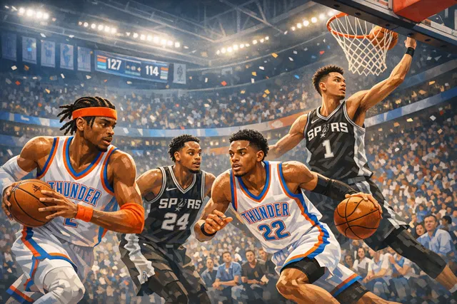 NBA Western Conference Finals Game 5 action between the Oklahoma City Thunder and San Antonio Spurs