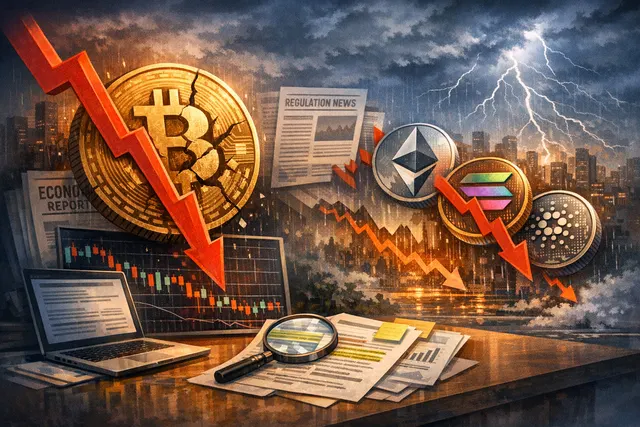 Bitcoin price chart showing a sharp decline below $60,000 in June 2026