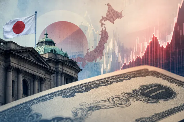 Illustration of Japan’s bond market turbulence affecting yields and Bank of Japan policy
