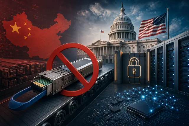 What does the bipartisan U.S. bill introduced in September 2026 propose to do about Chinese made optical transceivers in sensitive federal s