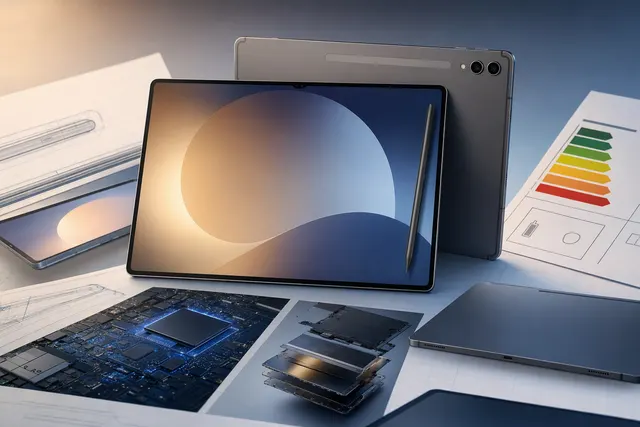 AI-generated illustration accompanying coverage of the rumored Samsung Galaxy Tab S12 Ultra; not an official product image