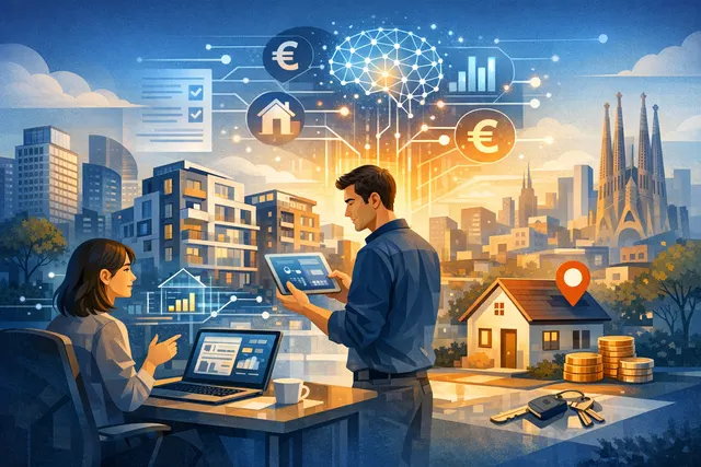 Digital visualisation of AI-powered residential rental property management in Spain