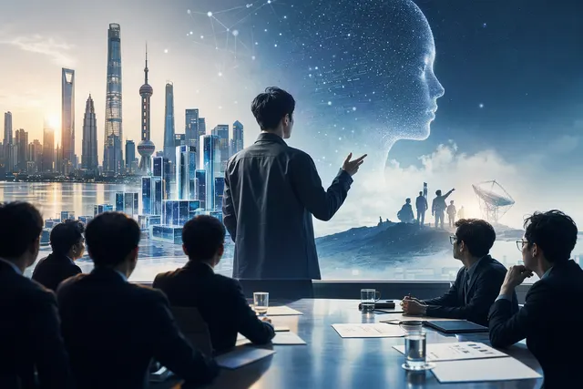 Illustration representing DeepSeek’s large AI funding round and AGI research ambitions