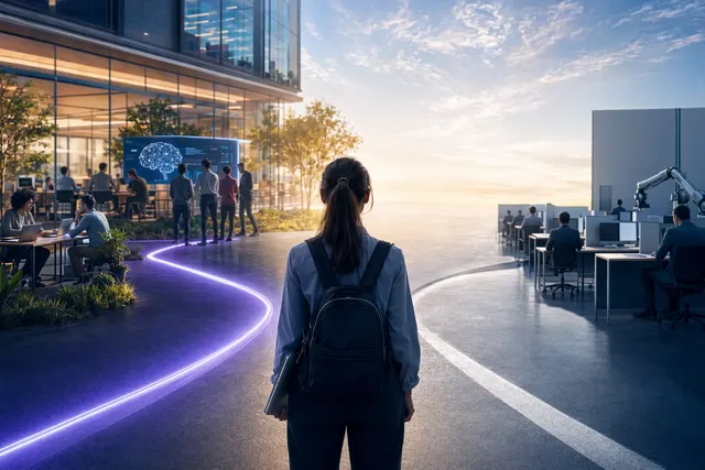 Illustration of AI reshaping entry-level hiring as consulting firms take different strategies