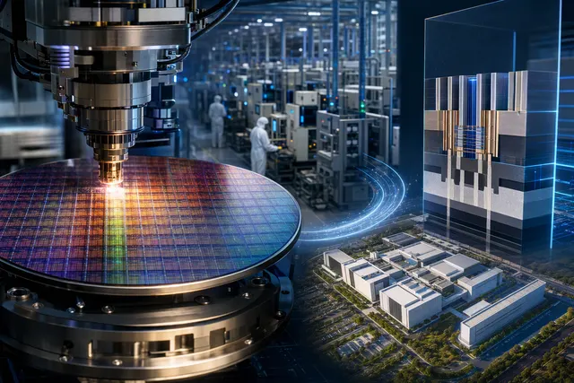 AI-generated editorial illustration for an article about TSMC’s 2nm capacity expansion.