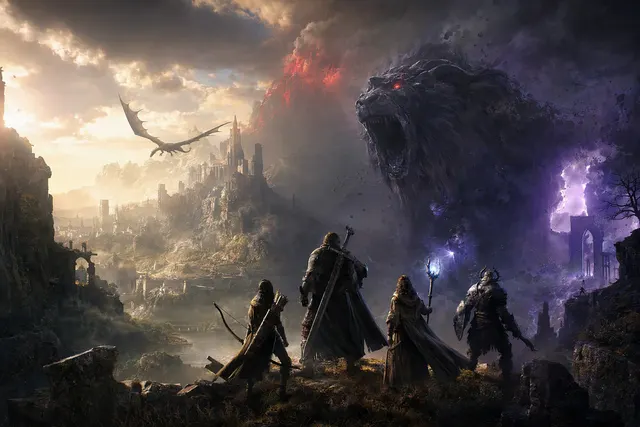 AI-generated editorial artwork for Dragon’s Dogma 2: Dark Arisen