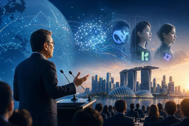 Editorial illustration representing competition among AI models on cost and performance