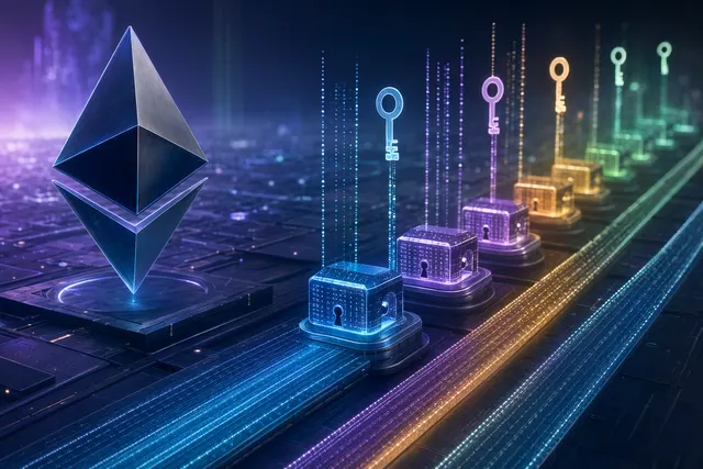 Abstract Ethereum network with multiple keyed nonce lanes representing privacy and state scaling