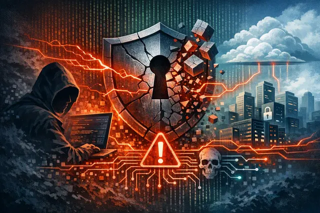 Illustration of a critical Microsoft Entra ID cloud identity vulnerability and remote code execution risk