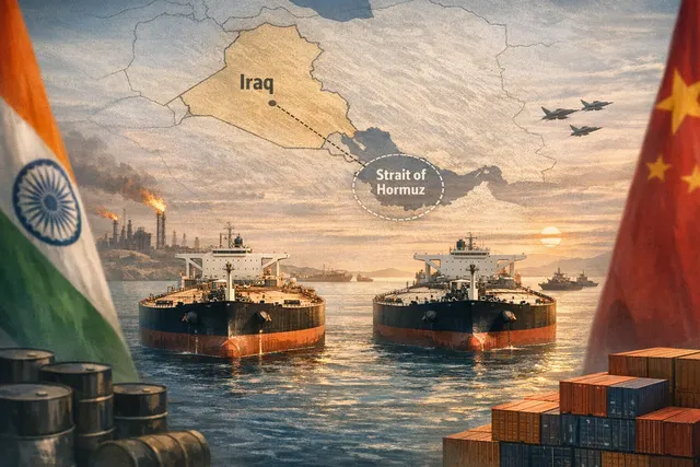 A very large crude carrier (VLCC) at anchor in the Persian Gulf, representing the stranded tanker fleet unable to transit the Strait of Hormuz despite the peace deal