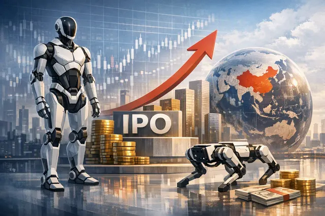 Humanoid robots representing China’s robotics IPO race and Unitree’s ¥60.99 billion valuation benchmark