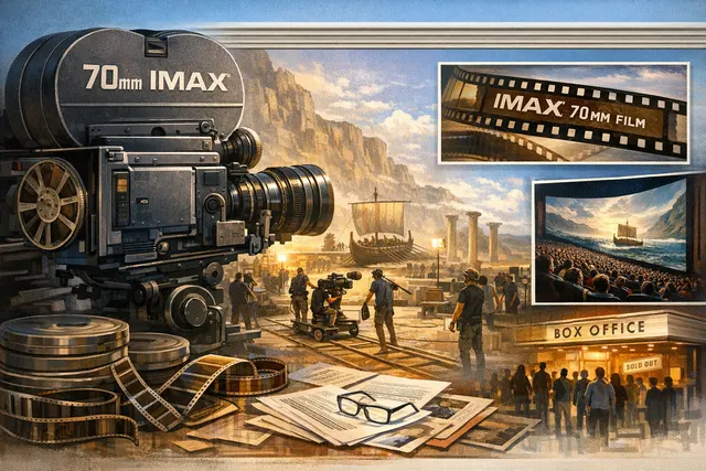 Christopher Nolan's The Odyssey IMAX film camera technology and production