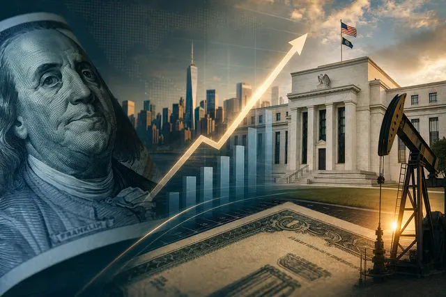 U.S. dollar rising against global currencies as bond yields and oil prices increase