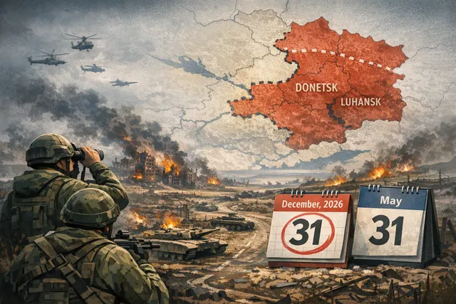 Illustration of the Russia-Ukraine war and the contested Donbas region