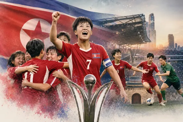 Naegohyang Women’s FC celebrating after winning the AFC Women’s Champions League in Suwon