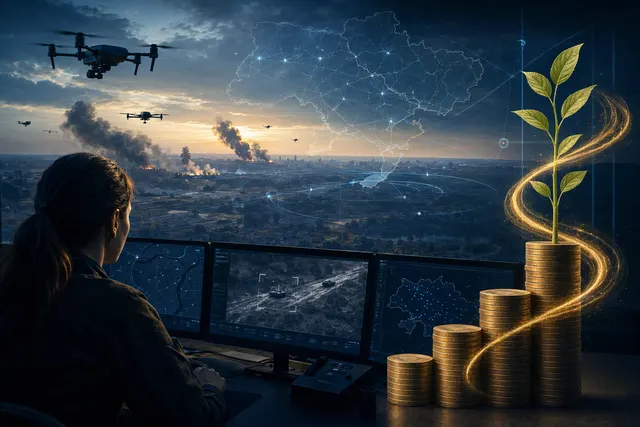 Illustrative AI-generated image representing AI-assisted analysis of digital signals and hybrid security threats
