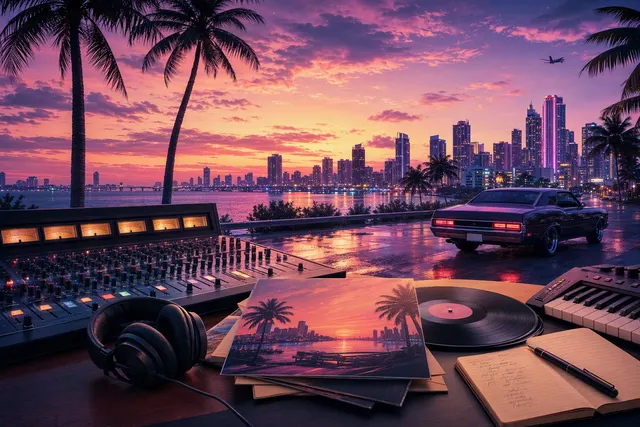 Editorial artwork representing Grand Theft Auto VI: The Album