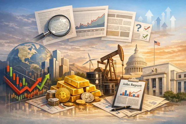 A dramatic upward-trending gold price chart superimposed over a blurred background of U.S. dollar bills and a Federal Reserve building, symbolizing the July 2026 gold rally trigger