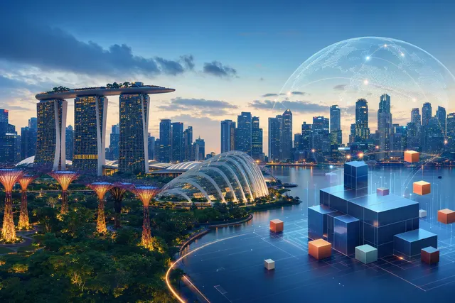 AI-generated editorial illustration accompanying the Databricks Singapore expansion story