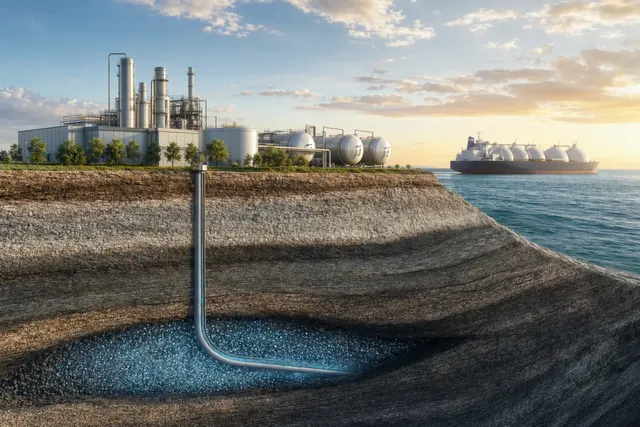 Industrial carbon capture and storage infrastructure representing the Eni CCUS platform and Liverpool Bay CCS project
