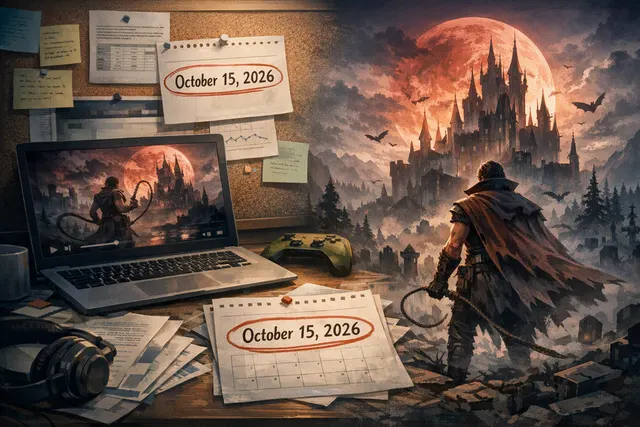 Rose Belmont wielding a whip in a gothic Castlevania-inspired Paris as Xbox Game Pass branding appears in the background