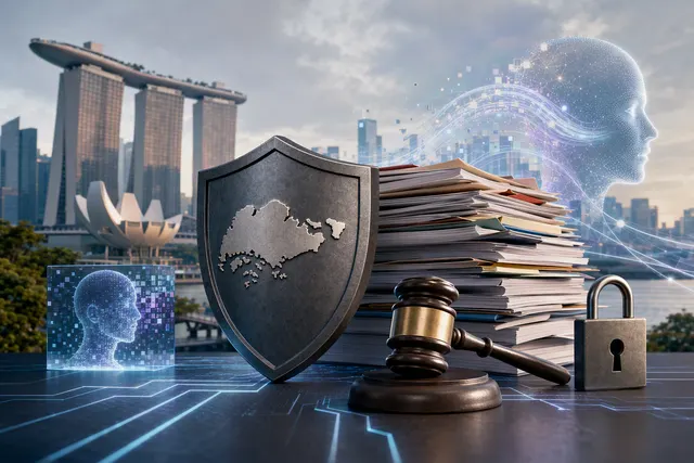 Editorial illustration representing AI use of customer data and marketing privacy compliance