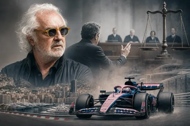 Illustration of the FIA Monaco Grand Prix appeal dispute involving Flavio Briatore, Pierre Gasly and McLaren