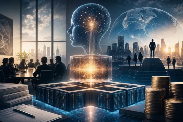 Illustration representing massive investment in artificial intelligence startups like Anthropic