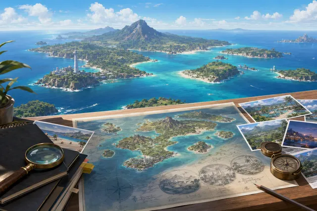 AI-generated editorial illustration for coverage of Pokémon Winds and Waves leaks; not a verified game screenshot.