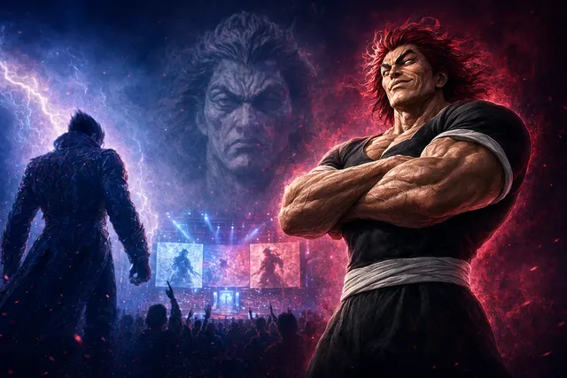 Tekken 8 Season 3 DLC announcement featuring Yujiro Hanma from Baki revealed at Combo Breaker 2026