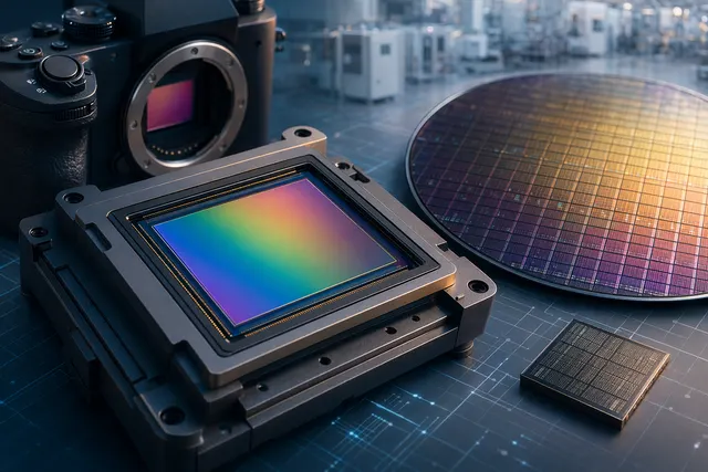 Concept illustration of Sony and TSMC collaboration on next‑generation AI image sensors