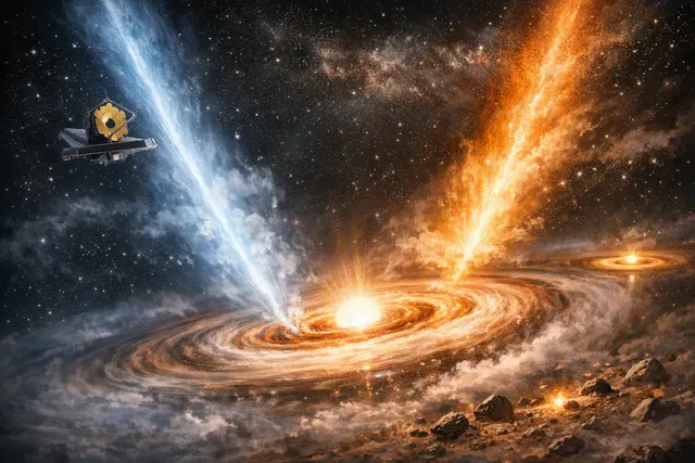 What did a James Webb Space Telescope study of 72 young, Sun like star systems reveal about how molecular hydrogen winds, high velocity neon