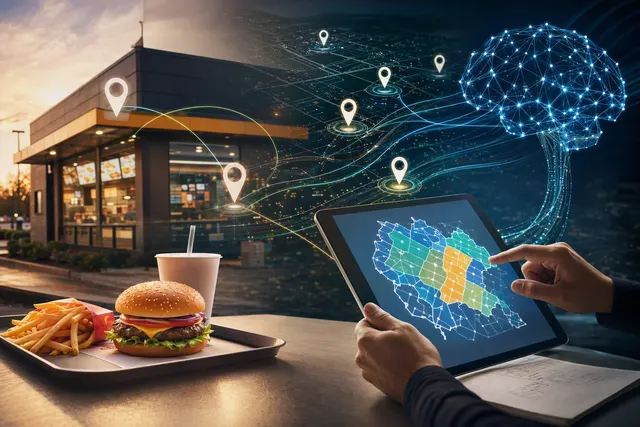 AI-generated illustration for an article about McDonald’s restaurant-specific AI pricing recommendations